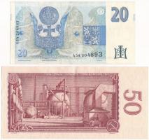 Csehszlovákia / Csehország 1964. 50K + 1994. 20K T:XF-F szép papír
Czechoslovakia / Czech Republic ...