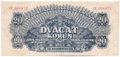 Csehszlovákia 1944. 20K T:F szép papír Czechoslovakia 1944. 20 Korun C:F fine paper Krause P#47