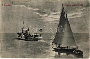 1915 Balaton, Kisfaludy kirándulóhajó, gőzhajó (EK)