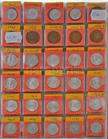 1946-1973. 188db-os rendezett forint gyűjtemény mappában, címkékkel, közte ritka évjáratokkal és az ...