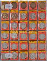 1946-1973. 188db-os rendezett forint gyűjtemény mappában, címkékkel, közte ritka évjáratokkal és az ...