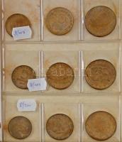 1946-1973. 188db-os rendezett forint gyűjtemény mappában, címkékkel, közte ritka évjáratokkal és az ...