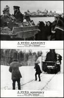 cca 1972 ,,A svéd asszony" című szovjet - svéd film jelenetei és szereplői, 21 db vintage produ...
