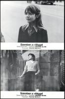 cca 1982 ,,Szemben a világgal" című francia film jelenetei és szereplői, 9 db produkciós filmfo...