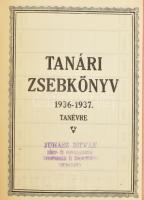 1936-37 Tanári zsebkönyv, jó állapotban