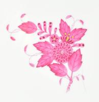 Herendi Apponyi mintás nagy méretű kínálótál. Kézzel festett, jelzett, hibátlan 29 cm