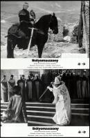cca 1985 ,,Sólyomasszony" című amerikai kalandfilm jelenetei és szereplői, 9 db vintage produkc...