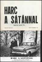 cca 1969 ,,Harc a sátánnal című szovjet film jelenetei és szereplői, 19 db vintage produkciós filmfotó ezüst zselatinos fotópapíron, a használatból eredő (esetleges) kisebb hibákkal, + hozzáadva 1 db szöveges kisplakát, 18x24 cm