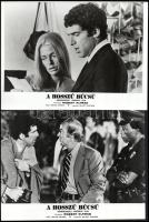 cca 1973 ,,A hosszú búcsú" című amerikai film jelenetei és szereplői, 13 db vintage produkciós ...