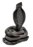 Kobra szobor. Műgyanta őrlemény. 24 cm