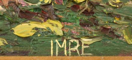 Imre jelzéssel: Plasztikus csendélet. Olaj, farost. fakeretben. 26x20 cm