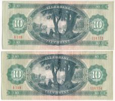 1975. 10Ft (2x) egyugrásos sorszámkövető "A 109 116772 - A 109 116774" T:VF
Adamo F8