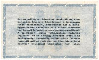 1946. 10.000.000AP nem vízjeles papíron T:F tűzőgép ly.
Adamo P53