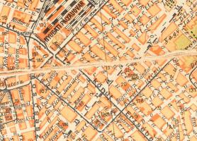 cca 1910 Budapest Székesfőváros térképe Vászon,. Kogutowitz Manó. Sérült 97x80 cm