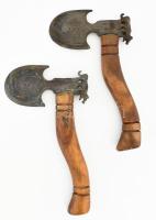 Bronzkori fegyver replika pár, kopásokkal, h: 26 cm