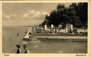 1939 Siófok, Strandfürdő, fürdőzők (EK)