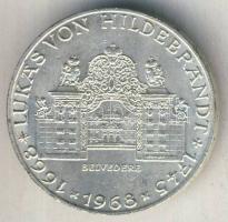 Ausztria 1961. 25Sch Ag "Lukas von Hildebrandt" T:2