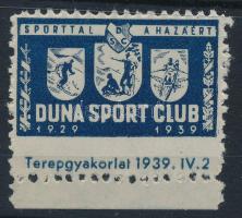 1939 Sporttal a hazáért Duna Sport Club levélzáró