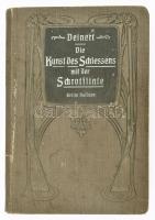 Deinert, [Bernhard]: Die Kunst des Schiessens mit der Schrotflinte. Winke und Erfahrungen aus Theorie und Praxis für Jäger [...] Berlin, 1908, Verlagsbuchhandlung Paul Parey, XII+210+(2) p. Szövegközi és egészoldalas illusztrációkkal. Német nyelven. Kiadói szecessziós, dombornyomott egészvászon-kötés, kissé kopott borítóval, kissé sérült gerinccel. A címlapon Csörgey Titusz (1875-1961) ornitológus ceruzás cím- és névbejegyzésével.