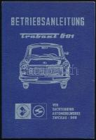 2 db német nyelvű Trabant kiadvány: Kezelési útmutató a Trabant 601 modellekhez + A hivatalos Trabant szervizek jegyzéke