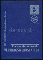 2 db német nyelvű Trabant kiadvány: Kezelési útmutató a Trabant 601 modellekhez + A hivatalos Traban...