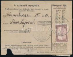 1922 Postautalvány 40K bérmentesítéssel