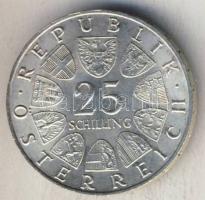 Ausztria 1964. 25Sch Ag "Franz Grillparzer" T:2