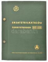 1964 Ersatzteil-Katalog für den Geräteträger RS 09/122. VEB Traktorenwerk Schönebeck. Traktoralkatrész-katalógus, többnyelvű, fekete-fehér képekkel illusztrált. Kiadói egészvászon-kötésben.