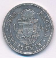 1883KB 1Ft Ag "Ferenc József / Barokk címer" T:VFAdamo M15