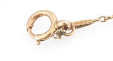 Arany (Au) 14 K óralánc, jelzett, h: 39 cm, nettó: 5,9 g