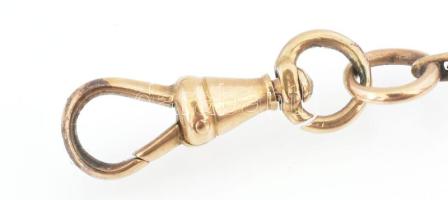 Arany (Au) 14 K óralánc, jelzett, h: 39 cm, nettó: 5,9 g