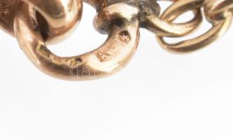 Arany (Au) 14 K óralánc, jelzett, h: 39 cm, nettó: 5,9 g