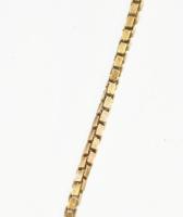 Arany (Au) 14 K venezianer nyaklánc Szűz Mária medállal, jelzett, h: 36,5 cm, bruttó: 4 g