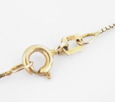 Arany (Au) 14 K venezianer nyaklánc Szűz Mária medállal, jelzett, h: 36,5 cm, bruttó: 4 g