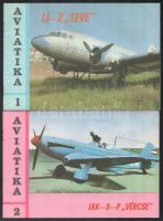 1984 Aviatika 1. LI-2 Teve. + Aviatika 2. JAK-9-P Vércse. + 1992 Szuperszárnyak. Szerk. Gögös Ottó. Bp., 1992., Kossuth.