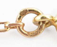 Arany (Au) 14 K anker nyaklánc gyöngyös kagyló függővel, jelzett, h: 54 cm, 1,8×1,1 cm, bruttó: 4,4 ...