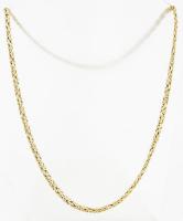 Arany (Au) 14 K masszív király nyaklánc, jelzett, h: 51 cm, nettó: 10,9 g