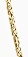 Arany (Au) 14 K masszív király nyaklánc, jelzett, h: 51 cm, nettó: 10,9 g