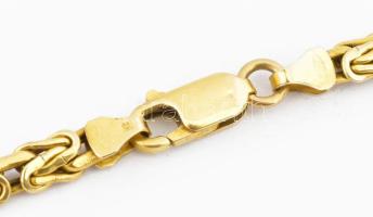 Arany (Au) 14 K masszív király nyaklánc, jelzett, h: 51 cm, nettó: 10,9 g