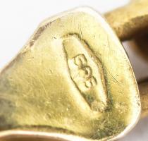 Arany (Au) 14 K masszív király nyaklánc, jelzett, h: 51 cm, nettó: 10,9 g