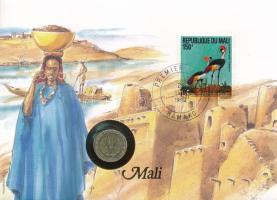 Mali felbélyegzett borítékban, bélyegzéssel, német nyelvű leírással, benne Nyugat Afrikai Államok 1994. 5Fr Al-Ni-Br T:AU Mali in envelope with stamp, cancellation and a prospectus in german, in it West African States 1994. 5 Francs Al-Ni-Br C:AU