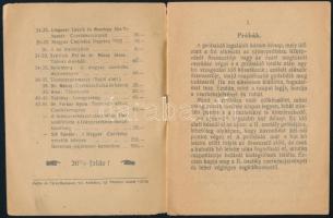 1922 Magyar Cserkészszövetség kiképzési alapszabálya 28p