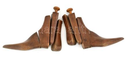 Antik sámfa pár, fa, darabokra osztható, jelzéssel, szép állapotban, h: 27 cm