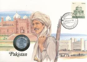 Pakisztán 1974. 10p &quot;FAO&quot; érmés borítékban, bélyeggel és bélyegzéssel, német nyelvű ismertetővel T:UNC Pakistan 1974 10 Paisa &quot;FAO&quot; in coin envelope, with stamp and cancellation, with German description C:UNC