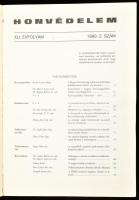 1973-1990 Honvédelem folyóirat 1990-es 4 száma, valamint az 1973. novemberi különkiadása, változó ál...