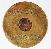 1943 Lövegváza, erdei tájkép mintával díszített, alján "Készült 1943ban" felirattal, szép ...