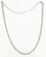 Ezüst(Ag) masszív király nyaklánc, jelzett, h: 43 cm, nettó: 27,4 g