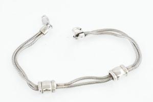 Ezüst(Ag) kerek filigrán díszítésű elemekből álló karkötő, jelzett, h: 16,8 cm, nettó: 12,6 g