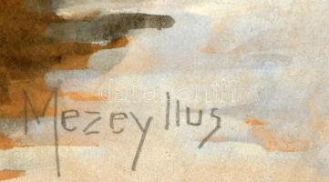 Mezey Ilonka (1883-?): Velencei részlet. Akvarell, papír, jelezve balra lent. Dekoratív, üvegezett, ...