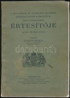 1936 A budapesti IV. kerületi községi Eötvös József Gimnázium nyolcvanegyedik értesítője az 1935-36. iskolaévről. Bp., Franklin-ny., 79+(1) p. + 3 t. Kiadói papírkötés, kissé sérült.